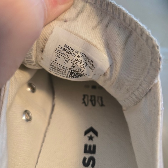 Converse Chuck Taylor All Star Lift Grey Leather Platform 565857C Women's size 9 - Picture 7 of 9